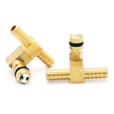 CO2 FITTING 1/4 BARB BRASS OFFSET TEE INSERT