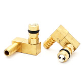 CO2 FITTING 1/4 BARB BRASS OFFSET ELBOW RIGHT