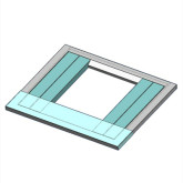 ADAPTER UNIVERSAL 25" WIDE X 5" DEEP TOP PLATE (AQUA COLORED PART IN PICTURE) FOR ACIB