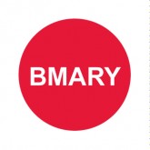 BUTTON CAP ROUND BMARY RED CAP / WHITE LETTER