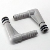 FITTINGS KIT OF 2 ELBOWS 1/4" BARB 90 DEGREE