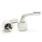 1/2 SWIVEL NUT TO 1/2 BARB ELBOW 90 DEGREE SS