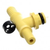 SHURFLO GAS FITTING 1/4 BARB PLASTIC TEE WITH CHECK VALVE