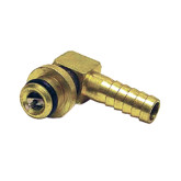 SHURFLO GAS FITTING 1/4 BARB 90 DEGREE BRASS ELBOW WITH CHECK VALVE