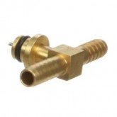 SHURFLO GAS FITTING 1/4 BARB BRASS TEE WITH CHECK VALVE