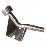 WALL BRACKET BEER THREADED TO 3/8 BARB SS