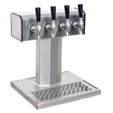 BEER T-TOWER 4 FAUCET AIR COOLED WITH DRAIN PAN BT-4-SS