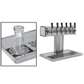 BEER T-TOWER 6 FAUCET GLYCOL COOLED WITH DRAIN PAN BT-6-SSR