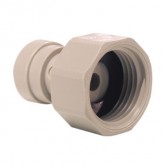 GRAY ACETAL FAUCET CONNECTOR 1/4 TUBE OD X 1/2 BSPP