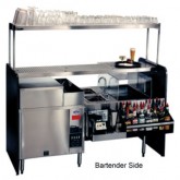 COCKTAIL STATION 42"W X 32"D WITH SS PANELS AND COLD PLATE