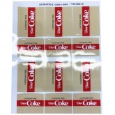 D37/38-CFDC-2 DECAL CAFFEINE FREE DIET COKE LEV 6/SHEET