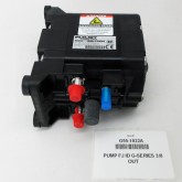 FLOJET G55 CO2/AIR DRIVEN BIB PUMP, 3/8 BARBED STRAIGHT SS INLET, 3/8 BARBED STRAIGHT SS OUTLET, 1/4 BRASS SHUT-OFF CO2 INLET