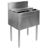 ICE BIN 36X19 FREE STANDING 10 CIRCUIT COLD PLATE WITH LIDS, LEGS AND CENTER TUBE CHASE 100 LBS ICE CAPACITY