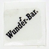 LABEL WUNDER-BAR CLEAR WITH BLACK LETTERS