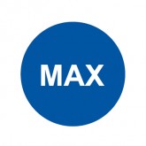 BUTTON CAP ROUND MAX BLUE CAP / WHITE LETTER