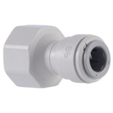 GRAY ACETAL FEMALE CONNECTOR 1/2 X 3/4 BSPP (CONE END)