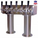 BEER PASS THRU TOWER 6 FAUCET GLYCOL READY PTB6SSG