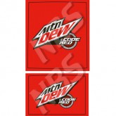 VI01671394A VALVE LABEL NBS67 MOUNTAIN DEW CODE RED 25/PK